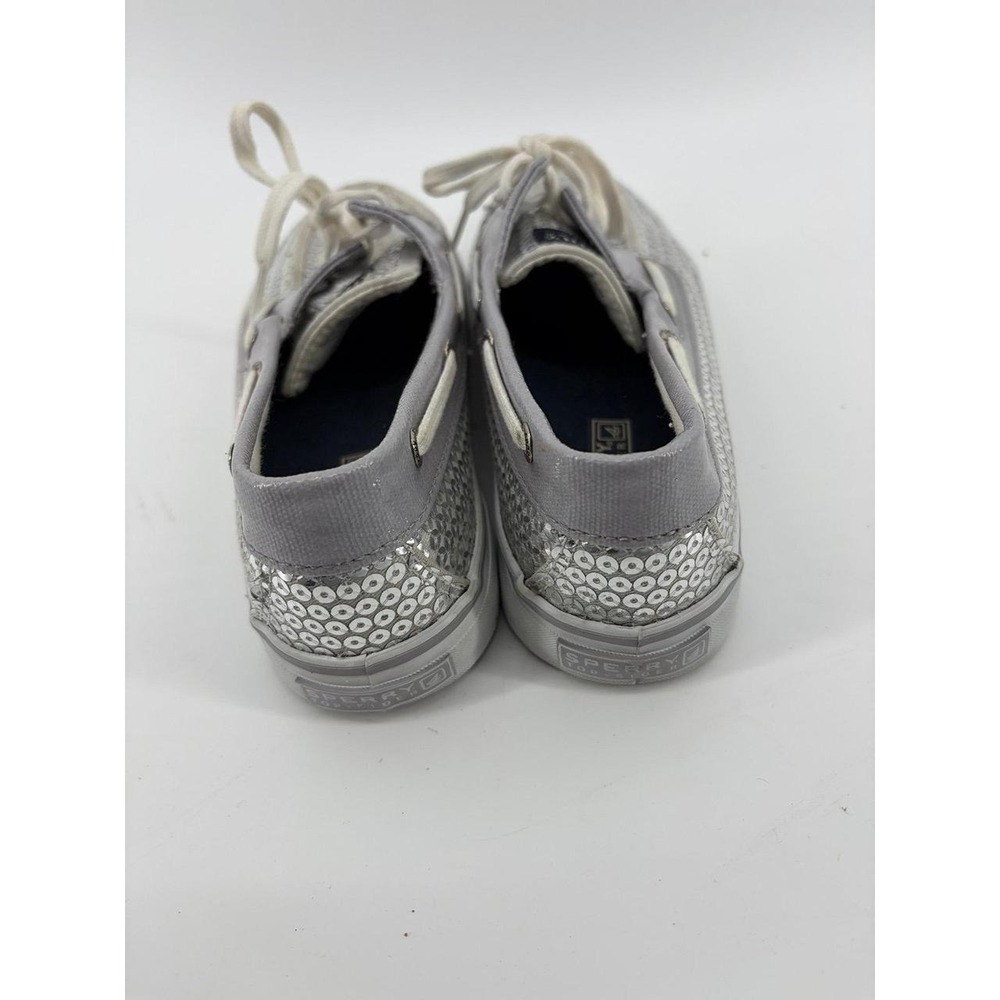 Sperry Top Sider Silver Leather Sequin Slip-On, Women's Size 6.5 - Picture 4 of 8